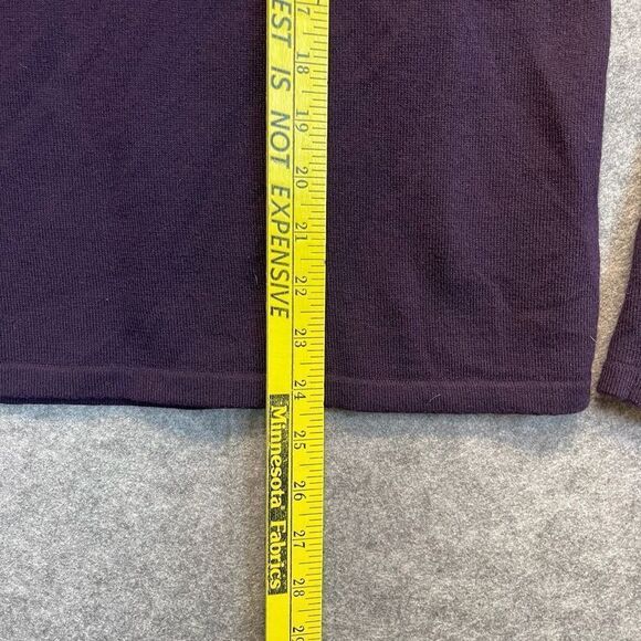 LAUREN RALPH LAUREN Sweater Women's Small Purple Turtle Neck Merino Wool Cotton - Picture 7 of 11